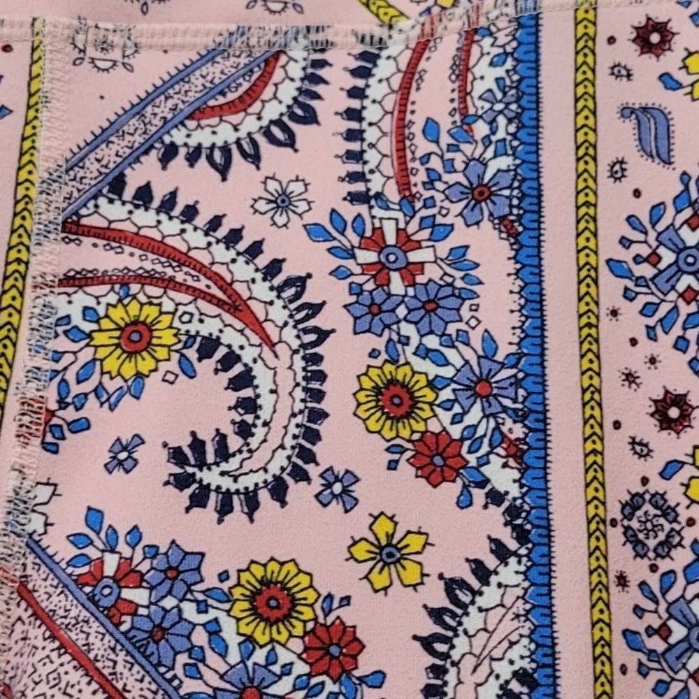 Yoga High Rise Bright Pink Paisley Floral Athletic Legging Pants Unusual colors - Picture 3 of 10